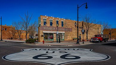Well, I’m standin' on a corner in Winslow, Arizona