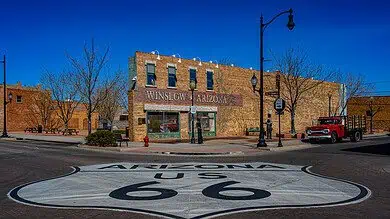 Well, I’m standin' on a corner in Winslow, Arizona