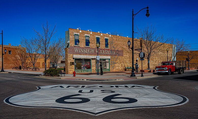 Well, I’m standin' on a corner in Winslow, Arizona