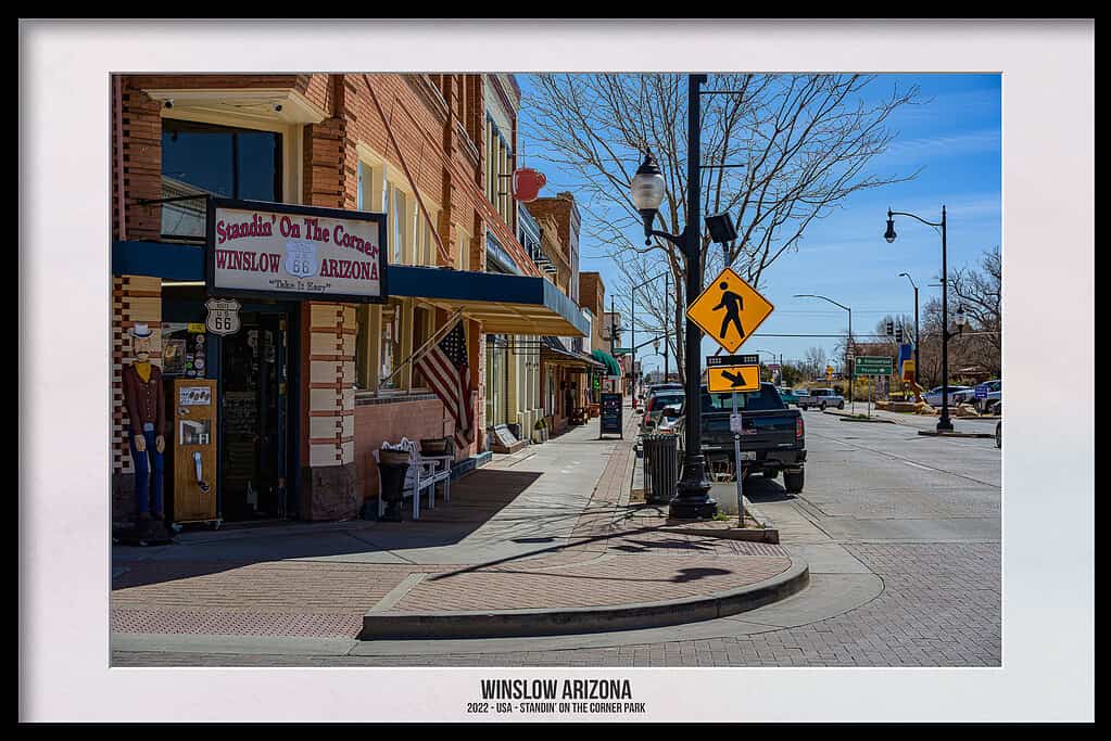 Well, I’m standin' on a corner in Winslow, Arizona