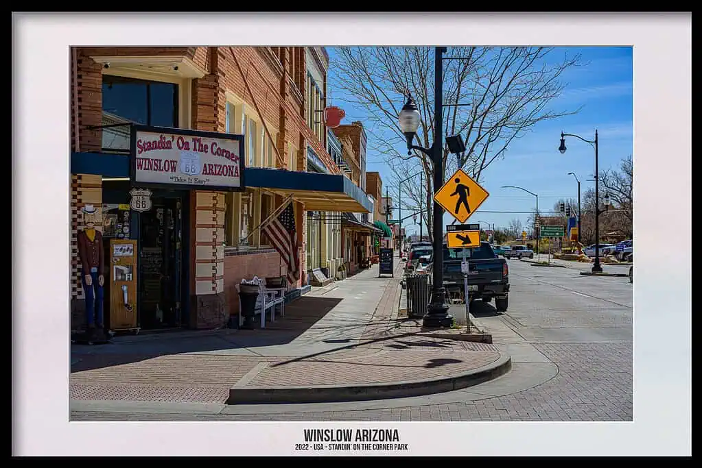 Well, I’m standin' on a corner in Winslow, Arizona
