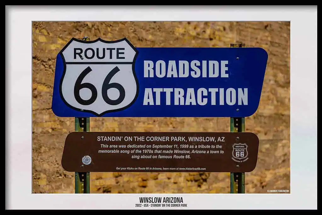 Well, I’m standin' on a corner in Winslow, Arizona